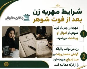 مهریه زن پس از فوت