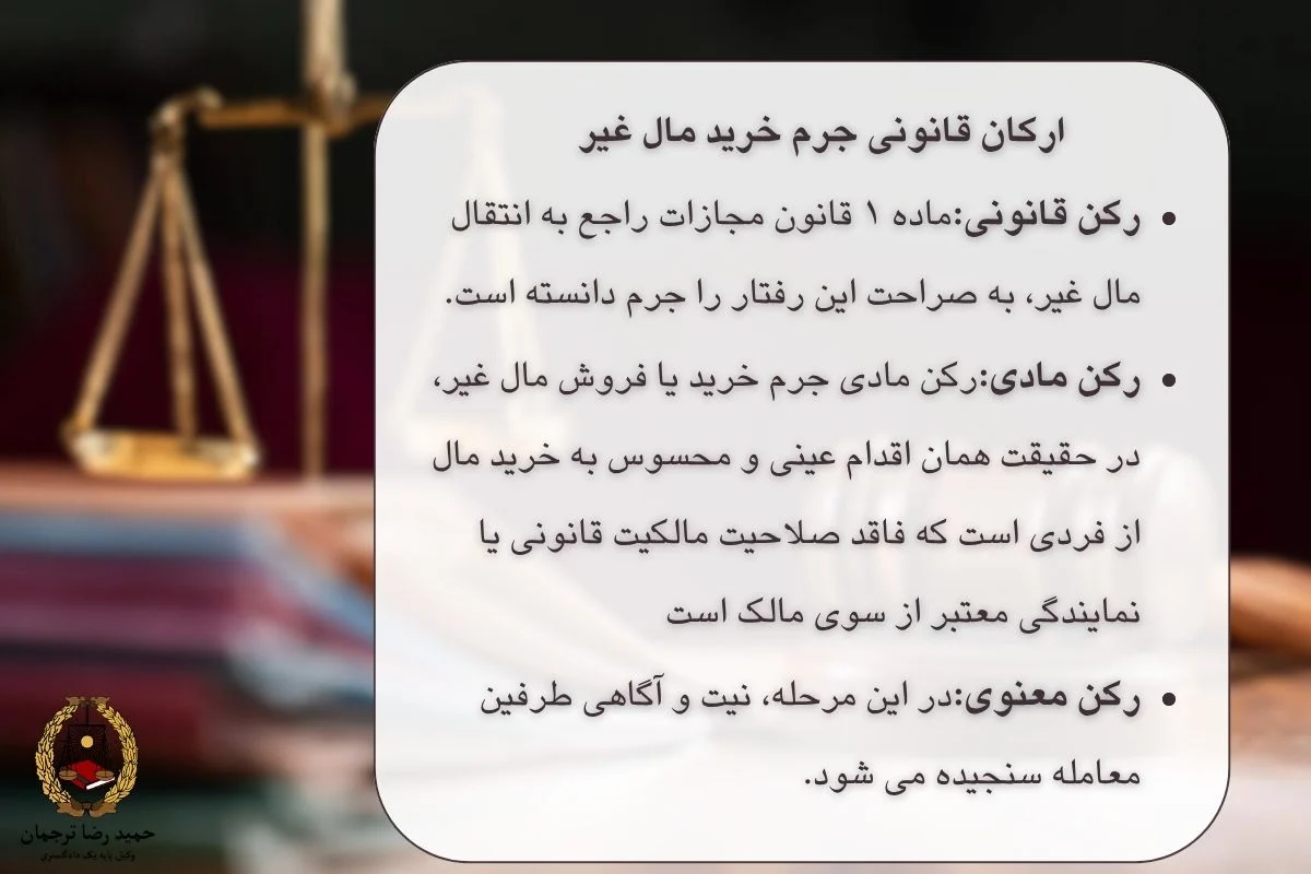 ارکان جرم فروش